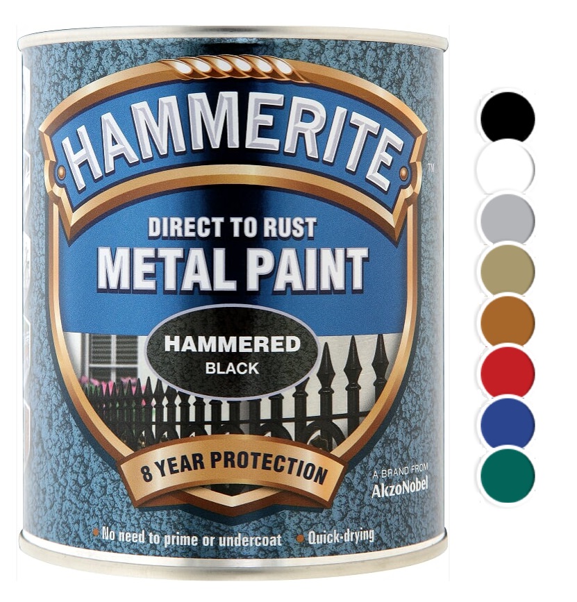 Hammerite Hammered Direct To Rust Metal Paint All Colours All